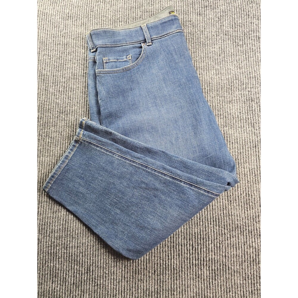 Lee | Blue Denim High Rise Crop Jeans | Women’s Plus Size 40x29